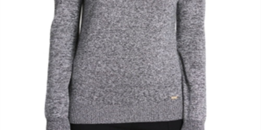 Calvin Klein Women's Long Sleeve Turtle Neck Sweater Gray Size X-Large