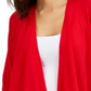 Alfani Women's Draped Open Front Cardigan Red Size X-Large