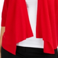 Alfani Women's Draped Open Front Cardigan Red Size X-Large