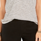 Style & Co Women's Striped Tie Neck Top Gray Size XX-Large