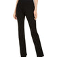 INC International Concepts Women's Pocketed Boot Cut Pants Black Size 12