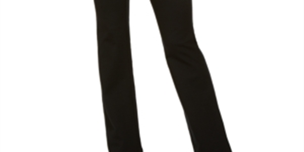INC International Concepts Women's Pocketed Boot Cut Pants Black Size 12