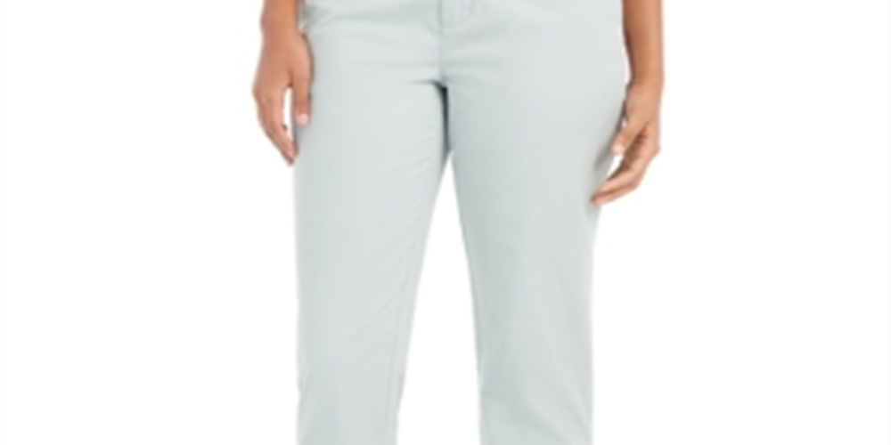 Style & Co Women's Straight Leg Chino Pants Blue Size 10