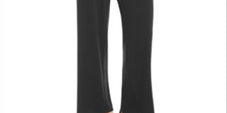 Alfani Women's Stretch High Rise Wide Leg Pants Black Size Large