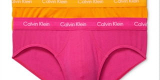 Calvin Klein Men's Pride 5 Pack Hip Briefs Pink Size L