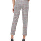 Tommy Hilfiger Women's Scarlet Glen Plaid Straight Leg Dress Pants Brown Size 14