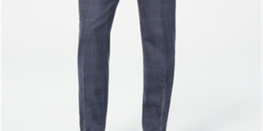 Michael Kors Men's Tattersall Classic Fit Suit Separate Blue Size 33X30