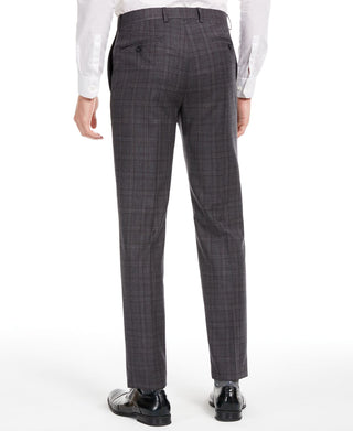 Calvin Klein Men's X Slim Fit Stretch Plaid Suit Separate Pants Gray Size 30X30