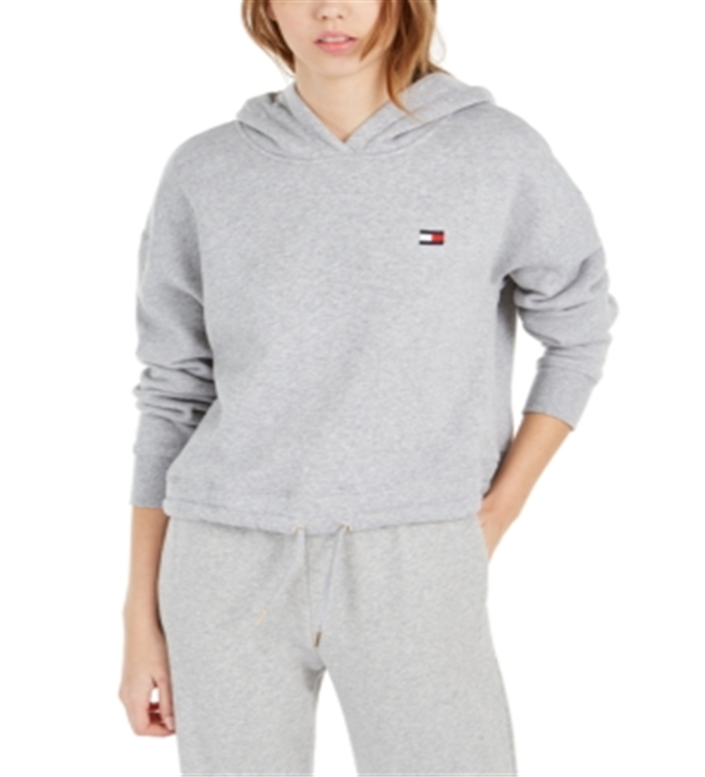 Tommy Hilfiger Women's Drawcord Hoodie Red Size Large