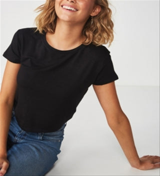 Cotton on Women's the Baby Tee Black Size X-Large