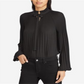Ralph Lauren Women's Pleated Tie Neck Top Black Size XX-Large