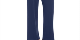 Alfani Women's High Rise Stretch Straight Leg Pants Blue Size Medium