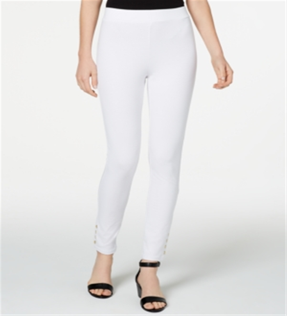 JM Collection Women's Studded Legging White Size X-Large