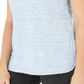 Karen Scott Women's Space Dyed Top -Blue Size Large