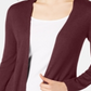Maison Jules Women's Long Open-Front Jersey Cardigan Sweater Ruby Wine Size XXS