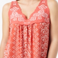 Style & Co Women's Embroidered Sleeveless Top Red Size Large