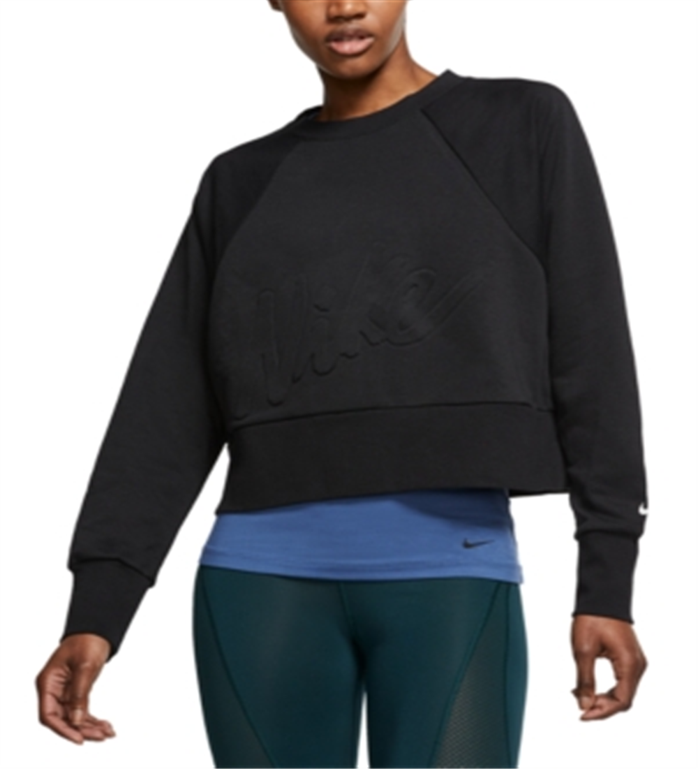 Nike Women's Fitness Workout Sweatshirt Black Size X-Large