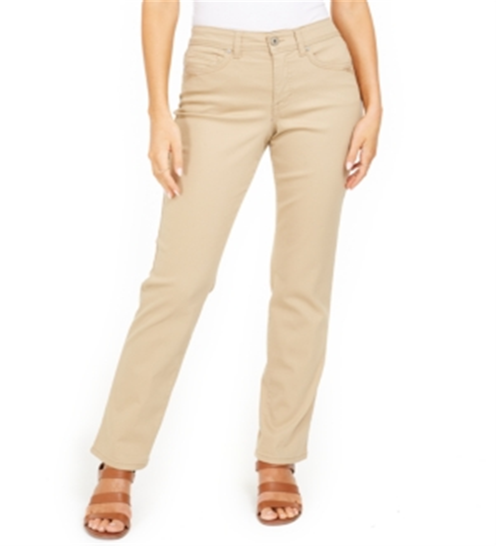 Style & Co Women's  Tummy-Control Straight-Leg Fashion Jeans Brown Size 4 S