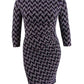Ralph Lauren Women's Jersey Printed Dress Black Size 12