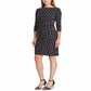 Ralph Lauren Women's Jersey Printed Dress Black Size 12