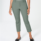 Charter Club Women's Newport Tummy Control Cropped Pants Green Size 14
