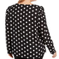 Alfani Women's Plus Polka Dot Top Black Size 0X