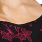 Vince Camuto Women's Floral Jewel Neck Top Black Size Large
