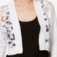 Calvin Klein Women's  Long Sleeve Open Cardigan Crop Top White Size PS