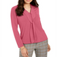 Charter Club Women's Woven Tie Top Pink Size XX-Large