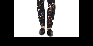 NYDJ Women's Animal Print Straight Leg Jeans Black Size 6