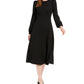 Calvin Klein Women's Puff Sleeve MIDI Dress Black Size 12