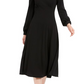 Calvin Klein Women's Puff Sleeve MIDI Dress Black Size 12