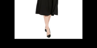 Calvin Klein Women's Puff Sleeve MIDI Dress Black Size 12