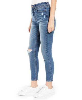 Vanilla Star Junior's Real Cheeky Ripped High Rise Jeans Blue Size -7