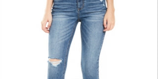 Vanilla Star Junior's Real Cheeky Ripped High Rise Jeans Blue Size -7