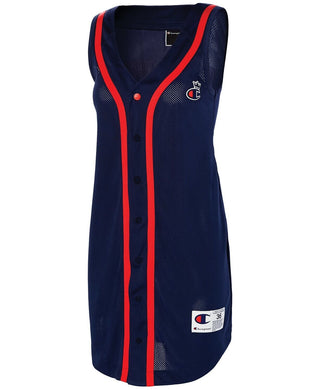 Champion Women's Baseball Jersey Dress Blue Size M