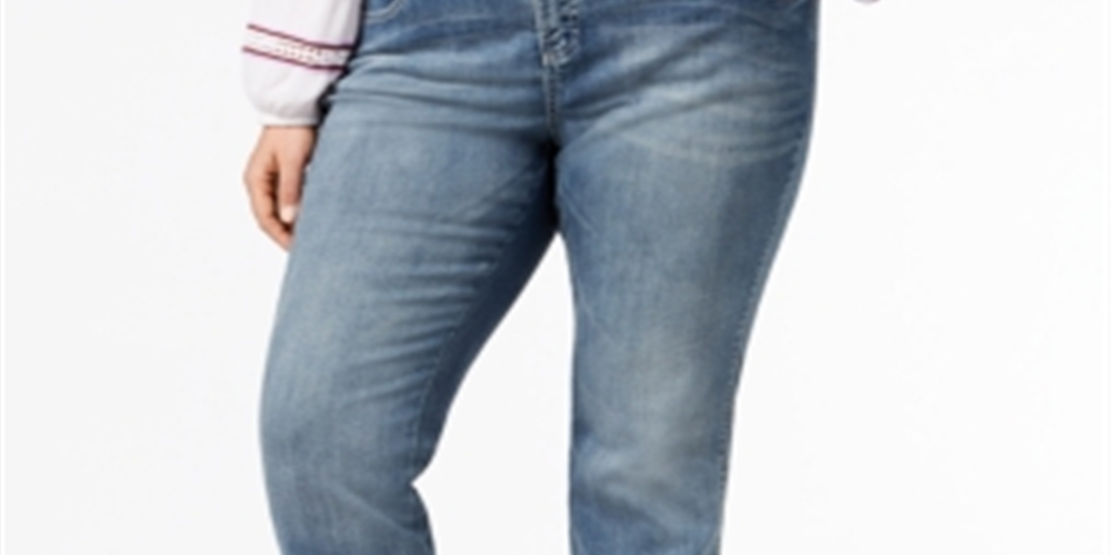 Inc Petite Plus Tummy Control Zenith Boyfriend Jeans Blue Size 22W