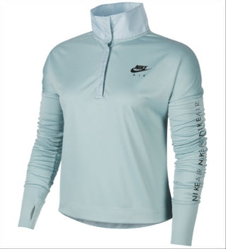 Nike Women's Air Half Zip Running Top Green Size X-Small