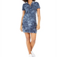 Tommy Hilfiger Women's Cotton Tie Dyed Polo Dress Grey Size -XL