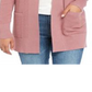 Pink Rose Junior's Open Cardigan Sweater Pink Size Medium