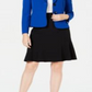 Le Suit Women's Shawl Lapel Skirt Suit Blue Size 8