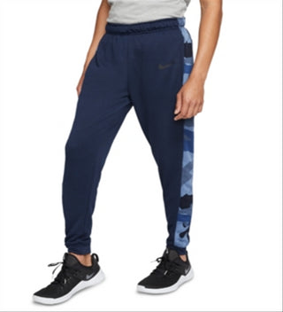 Nike Men's Dri fit Camo Trim Fleece Tapered Pants Blue Size Small
