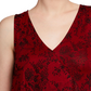 Michael Kors Women's Lace Floral Sleeveless V Neck Tank Top Red Size Large