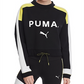 Puma Women's Chase Cropped Sweatshirt Black Size L