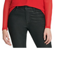 DKNY Women's Sheer Sleeve Keyhole Top Red Size -XS