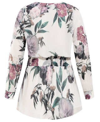 City Chic Women's Trendy Plus English Garden Top White Size XL