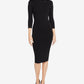 Rachel Roy Women's Back Cutout Sweater Dress -Black  Size XXL