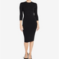 Rachel Roy Women's Back Cutout Sweater Dress -Black  Size XXL