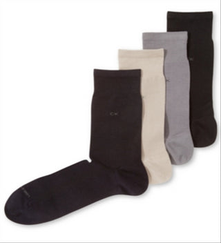 Calvin Klein Men's Flat Knit Dress Socks Black One Size