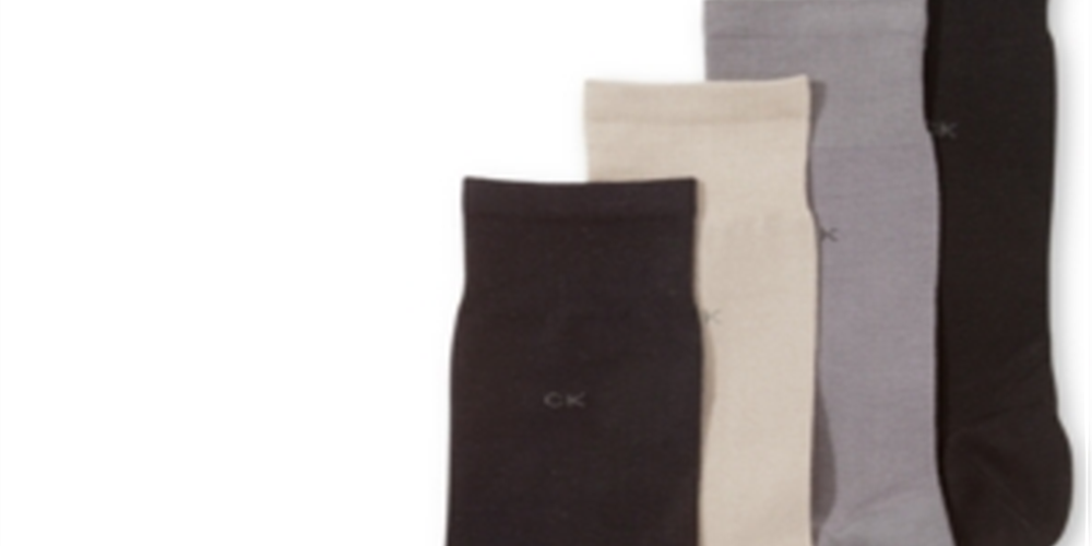 Calvin Klein Men's Flat Knit Dress Socks Black One Size